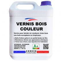 Vernis Bois Couleur - 20 L - Codeve Bois - Noir - Pour La Décoration D'Un Bardage, Volet, Persienne, Huisserie Ou Fenêtre. - Bricoman