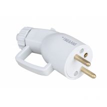 Fiche Mâle Avec Anneau Et Serre-câble En Plastique - 2p+t - 16 A - Gris - Bricoman