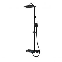 Colonne De Douche & Bain Avec Tablette Noir - Tabarca - Bricoman