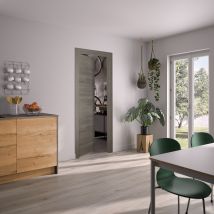 Bloc Porte Isotherme Chêne Grisé - Poussant Gauche Et Ajustable - L830mm - Bricoman