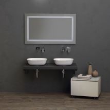 Meuble De Salle De Bains Top Anthracite 120cm Double Lavabo D'Ameublement | Valentina - Bricoman