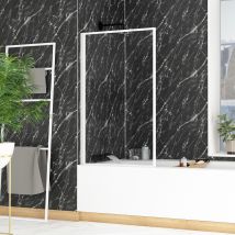 Pare Baignoire Rabattable 75x130cm - Finition Blanc - White Contouring Screen - Bricoman