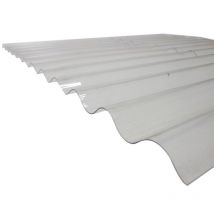 Plaque Pvc Ondulée (po 76/18 - Petites Ondes) - Transparent - 90cm X 2.5m - Bricoman