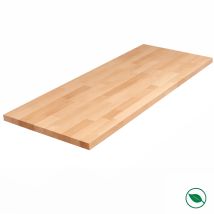 Plan De Travail Hêtre Massif Lamellé Collé Abouté 3000 X 650 X 38 Mm -fsc 100% - Tecnomat