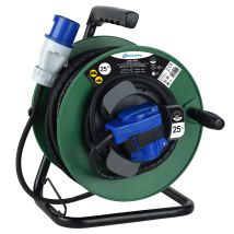 Electraline 49209 Rallonge Electrique En Caoutchouc 25 M Avec Enrouleur Pour Camping, Caravane, Fiche Cee Tripolaire Et Un Price Iec-ip44 - Bricoman