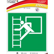 Panneau Fenêtre De Secours Avec Échelle De Secours - Adhésif 200x200mm - 4232201 - Bricoman