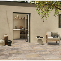 Carrelage Sol Extérieur Effet Pierre De Bali Derawan Beige R11 31x62 Cm - Réflex Boutique - Bricoman