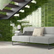 Mini Brick Calpe Olive Porcelaine Premium 5x15cm. - Bricoman