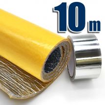 Isolant Thermique Réfléchissant Autocollant 100% Aluminium (10m X 1,2m) + Ruban Aluminium. Pour Maisons, Caravanes, Fourgons, Radiateurs - Bricoman