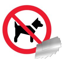 Panneau Interdit Aux Chiens - Alu Ø180mm - 4011066 - Bricoman
