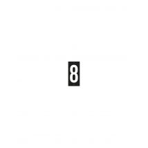 Thirard - Plaque De Signalisation 8, Marquage Blanc Sur Fond Noir, Panneau Abs À Visser, 56x120mm - Thirard - Bricoman