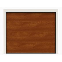 Porte De Garage Sectionnelle Motorisée 240x200 Lima - Imitation Bois Mat (wood Flat) - Bricoman