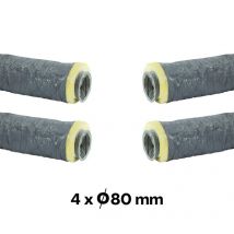 Lot 4 Gaines Pvc Souples Vmc Isolées 25 Mm Longueur 6 Mètres Ø 80 Mm - Bricoman