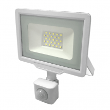 Projecteur Led Extérieur 30w Ip65 Blanc Avec Détecteur De Mouvement Crépusculaire - Blanc Froid 6000k - 8000k - Silamp - Bricoman
