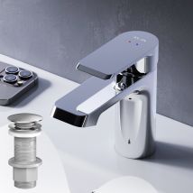 Mitigeur De Lavabo, Robinet De Lavabo, Avec Bonde Clic Clac, Chromé, Taille S, Fna82100 Am.pm - Bricoman