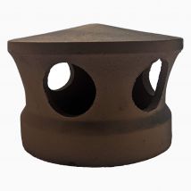 Lanterne De Toiture En Terre Cuite Rose Et Noir, Chapeau Pour Tuile À Douille, Passage Tuyau D 150 Mm - Bricoman