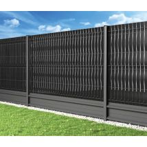 Kit Lamelles Occultantes Pvc Pleines Mousse Expansé H.173 X L.250 Gris Foncé Finition 3d - Bricoman