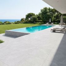 Dalle Sur Plots Ardesia White 60x60x2 Cm Effet Pierre Antidérapant R11 - Bricoman