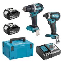 Pack 2 Outils Makita Dlx2189t3j (dtd153 + Ddf484) 18 V Li-ion (3 X 5,0 Ah) - Bricoman