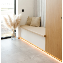 Lot De 2 Panneaux Muraux Effet 3d - 2,70m : Maestro Latt (couleur Beton / Fond Noir) - Tecnomat