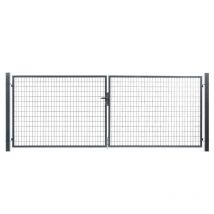 Portail Grillagé Square Passage 4m Ht 1m70 Gris Anthracite - Bricoman