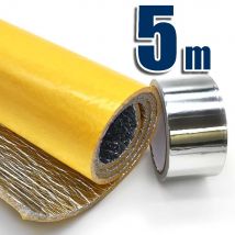 Isolant Thermique Réfléchissant Autocollant 100% Aluminium (5m X 1,2m) + Ruban Aluminium. Pour Maisons, Caravanes, Fourgons, Radiateurs - Bricoman