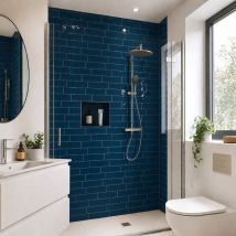 Carrelage Mur Brillant Ceragni Lisse Bleu 1330 | M10x30 - Tecnomat