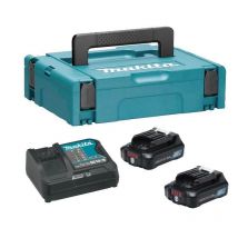 Pack Énergie 12v (2x2.0 Ah) Avec Chargeur En Makpac - Makita 197658-5 - Bricoman