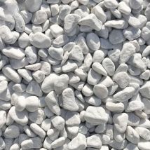 Big Bag De 1m³ (+/- 1,5t ≃ 20m²) Galet De Marbre Blanc De Carrare Ø 25/40 Mm - Livraison Premium - Bricoman