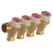 Collecteur Avec Robinet D'Arrêt Pour Eau Sanitaire - R585c - 3 Sorties 3/4 Mf 1/2 - Bricoman