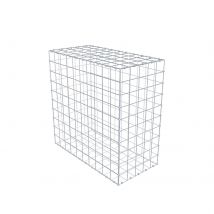 Gabion En Acier Galvanisé 100x100x50cm (lxhxp), Mailles 10 X 10cm, Anneau En Spirale, Cage Métallique Pour Mur Ou Jardin - Bricoman