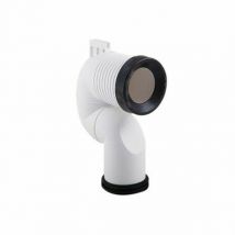 Coude Vario Vertical - Sortie Verticale - Blanc- Réf : 87010000 - Bricoman