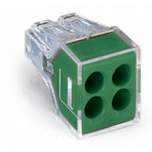 Bornes Pour Boîte De Dérivation - 4 Conducteurs Rigides Et Semi-rigides - Boite De 100 - Wago - 773-114 - Tecnomat