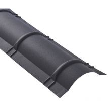 Faîtière Demi-cercle Pour Toiture Acier Galvanisé Laqué Mat Aspect Tuile L 2,1 M - Gris Anthracite Mat - Bricoman