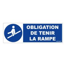 Panneau Obligation De Tenir La Rampe - Rigide 450x150mm - 4062990 - Bricoman