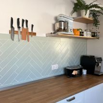 Carrelage Mur Mat Ceragni Lisse Vert 3421 | M7,5x30 (carton Avec 44 Unités = 1 M2) - Bricoman