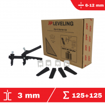 125 Croisillons À Cale Autonivelants 3mm + 125 Cales + 1 Pince À Niveler - Flat-pro - Système De Nivellement De Carrelage - Bricoman