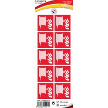 Planche 10 Pictogrammes 40x40mm - Lance Incendie - 4251011 - Bricoman