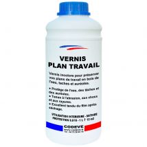 Vernis Plan De Travail - 1 L - Codeve Bois - Incolore Pour Un Plan De Travail En Bois Massif, Stratifié Ou Lamellé. - Bricoman