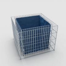 Jardin Surélevé En Gabion En Acier Galvanisé, 100x80x60cm (lxhxp), Mailles 5x20cm, Parois 10cm, Sans Fond - Bricoman