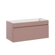 Meuble Sous-vasque 100cm Zelie Rose - Bricoman