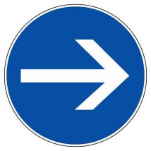 Panneau Sens Obligatoire - Rigide Ø80mm - 4020235 - Bricoman