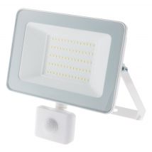 Projecteur Led De Chantier - Technologie Sensor - 50w 5000lm Ip44 6500k - Blanc - Zenitech - Bricoman