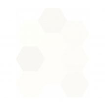 Carreau Hexagonal Effet Ciment Blanc. Grès Cérame Sol Et Mur. Chicago White Cotton 21,5x25 Cm. - Bricoman