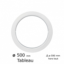 Fenêtre Ronde Fixe Pvc Vitrage Clair Diam. 50 Cm Tableau Pour Pose En Neuf - Bricoman