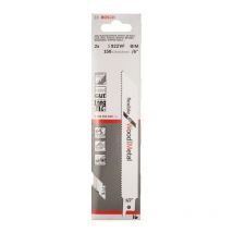 Lame De Scie-sabre S 922 Vf, Flexible For Wood And Metal, 150 Mm 2 Pc(s) - Bosch 2608656040 - Bricoman