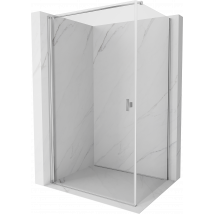 Mexen Mist-b Cabine De Douche Pivotante 90 X 80 Cm, Transparent, Chrome - 8a2t-090-080-01-00 - Bricoman