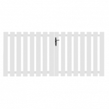 Portail Battant Manuel Pvc Blanc Structure Renforcée H 120 X L 250 Ajouré Bale - Bricoman