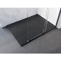 Receveur De Douche 90x150 Cm Vexo Extraplat Noir,effet Pierre + Sifon Inclus - Bricoman