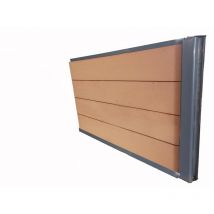 Kit Extension Complet Pour Clôture Composite 1,50 Ml X 1,80 H (3 Coloris) - Brun Rouge, 180 Cm, 150 Cm - Bricoman